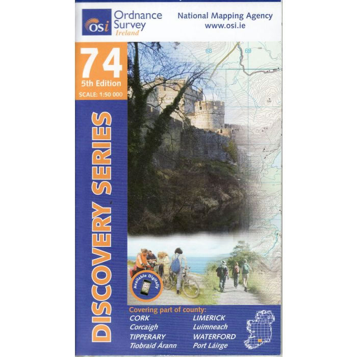 Irish Discovery Map 74, Cork, Limerick, Tipperary and Waterford